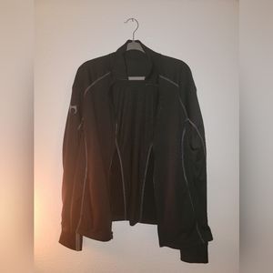 Hylete Track Jacket Womens X-large Black Running Workout Full Zip Stretch Logo